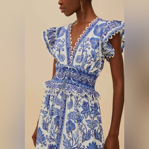 FARM Rio Dresses & Skirts - Off White Shell Garden Maxi Dress ! By Farm Rio